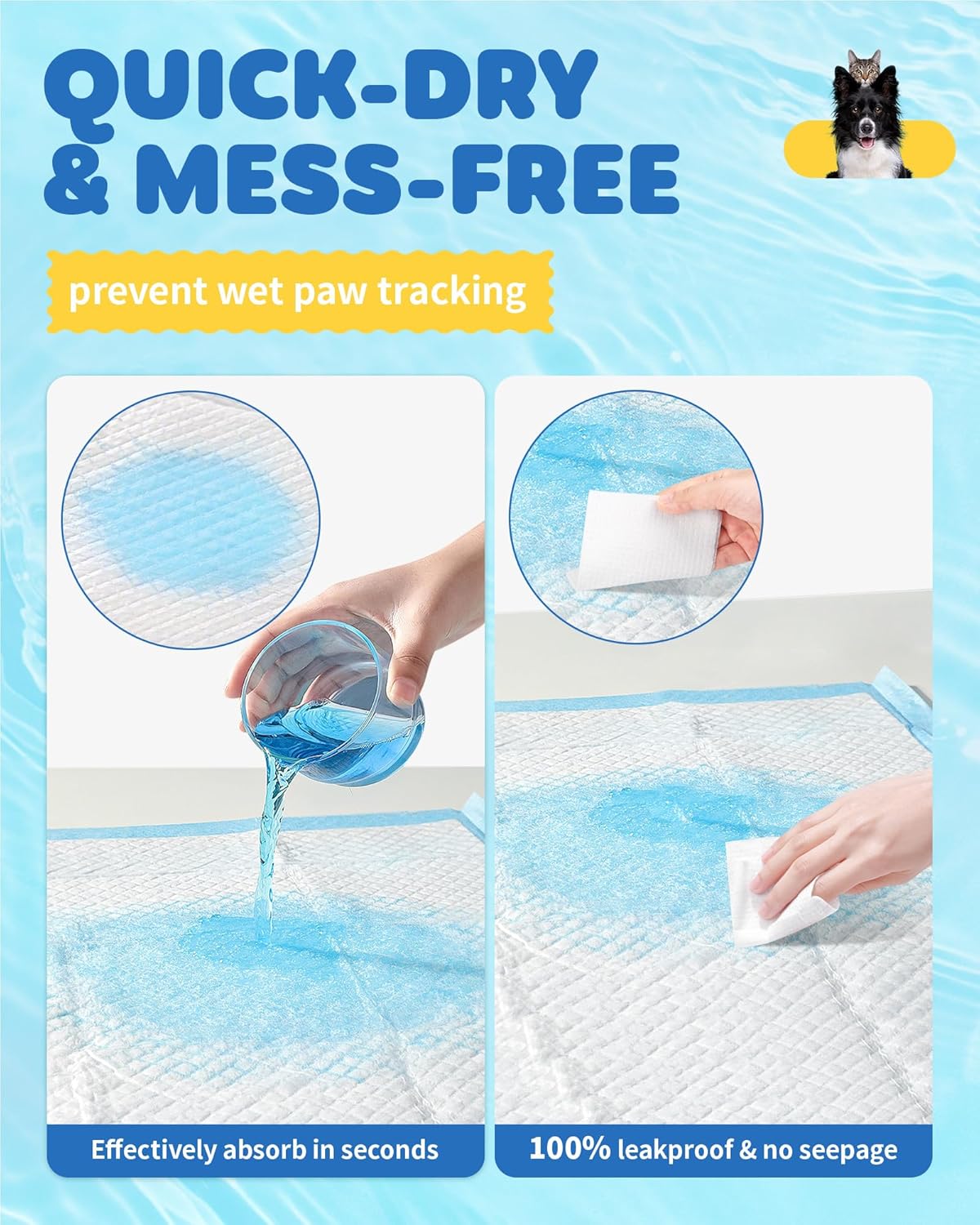 Powools Puppy Pads for Dogs, 6-Layer, Leak-Proof - 38" x 28" (75 Packs) - image 4
