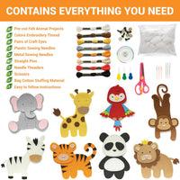 Craftorama Sewing Kit for Kids - Wild Animals - image 2