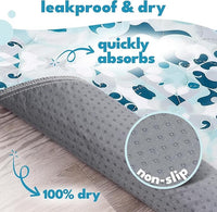 NALALAS Large Washable Pee Pads for Dogs | Reusable, Waterproof & Ultra Absorbent Puppy Pads | Dog Pee Pads, Anti-Slip, Leakproof & Quick Dry Pet Training Mat | Whelping Pad, Puppy Mat & Crate Pad
