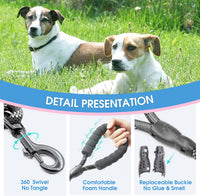 2/4/5/6 FT Dog Leash with Comfortable Padded Handle and Highly - 1/2'' x 5 FT / Black - image 3