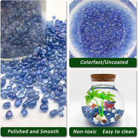 BXI 2.2 Lbs Small Aquarium Substrate Gravel Sand - Multicolored Light Blue / 2.2 lbs, 0.12''-0.24''(Small) - image 3