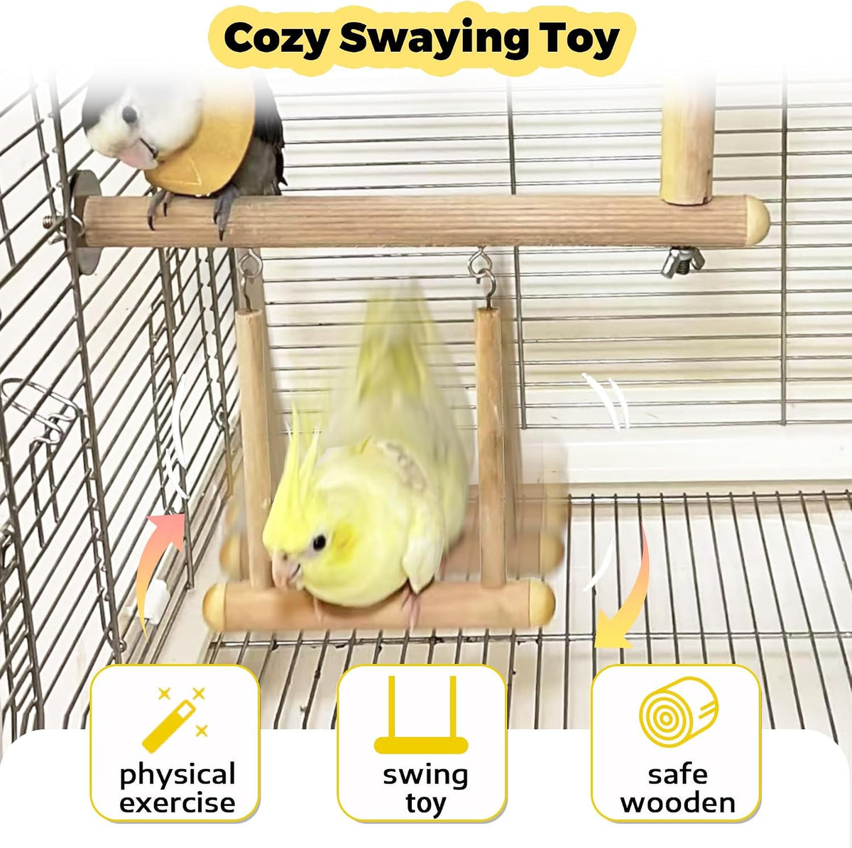 Bird Spinning Perch & Swing Toy Combo - image 4