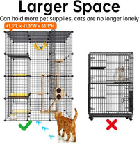 Extra Large Cat Cage, 4-Tier Catio - 41.3"L x 41.3"W x 41.3"H - image 3
