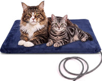 Kiroto Pet Heating Pad, Outdoor Heating Pad for Cats - L: 27"x16" / NavyBlue