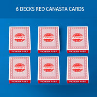 GSE canasta cards, 6-deck blue set with printed point values - view 10