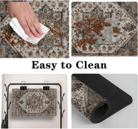 Dog Food Mat for Floors, Absorbent Pet Cat Food Bowl Mat - Bohemia 3 / 27"L x 17"W - image 4