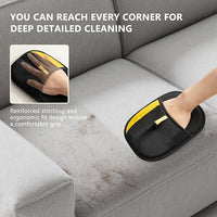 Hasina Upgrade Pet Hair Removal Glove - Reusable Grooming Glove for Dogs & Cats, Electrostatic Mitt for Pet Hair Removal, Remover Mitt for Furniture, Car Seats, Carpet & Clothing (Yellow-18)
