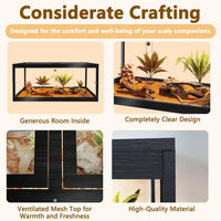 PROLEE Retile Tank, Bearded Dragon Tank - Black / 81 Gallons - image 4