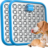 Stainless Steel Large Lick Mat for Dogs - blue / 2pack