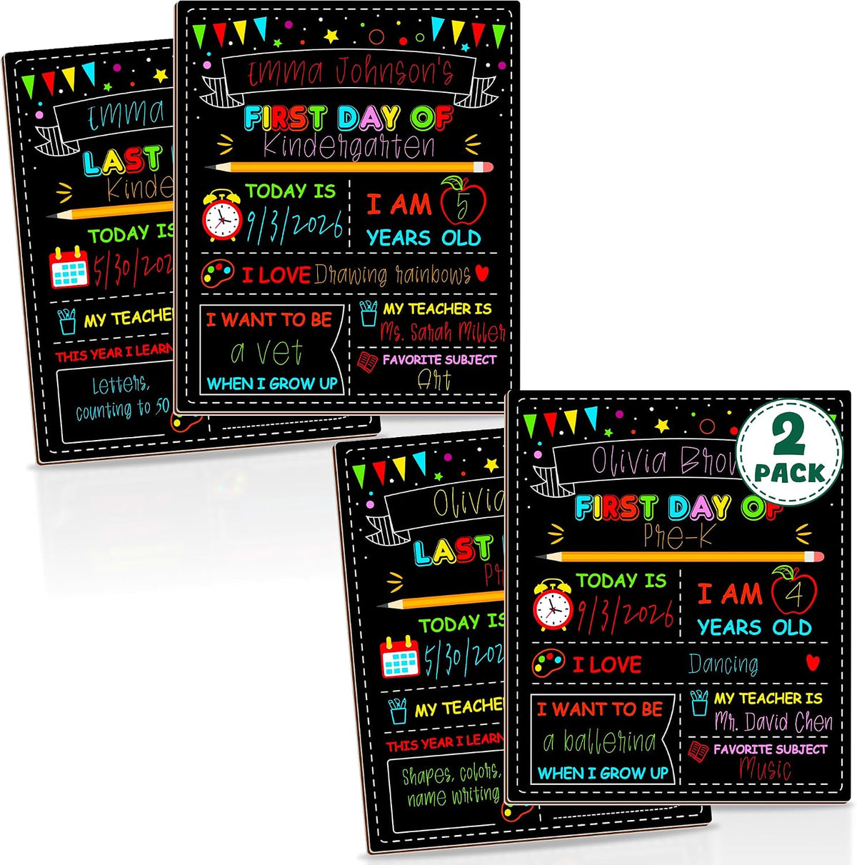 Double-Sided First Day of School Board - 2