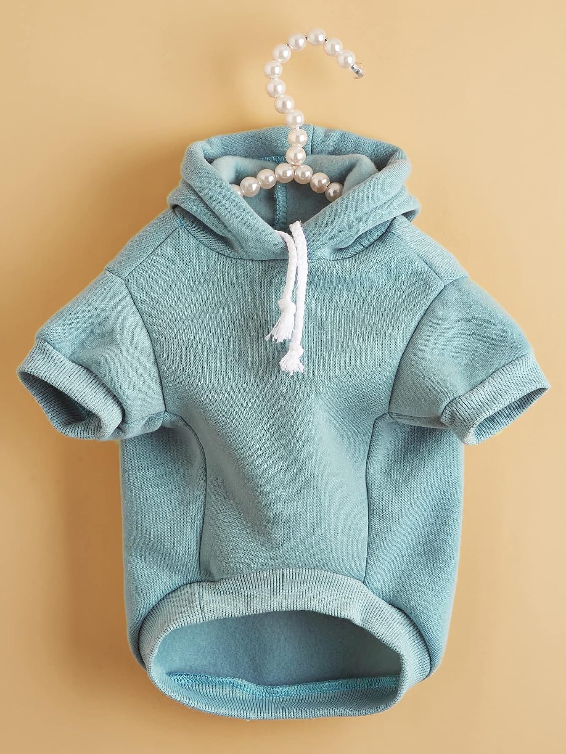 Basic Dog Hoodie Sweatshirt Puppy Sweater Warm Cat Costumes Pet - Small / Cadet Blue - image 3