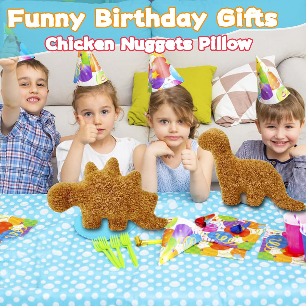 Isaacalyx Dino Nugget Pillow, Dinosaur Theme Party Decorations - Stegosaurus / Small - image 3