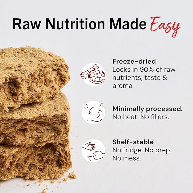Stella & Chewy's Freeze-Dried Raw Dinner Patties - Dandy Lamb Recipe - High Protein Grain-Free Puppy & Dog Food - Perfect For Picky Eaters - 14 oz