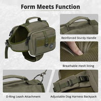 Himal Outdoors Dog Backpack & Saddle Bag - Green - image 2