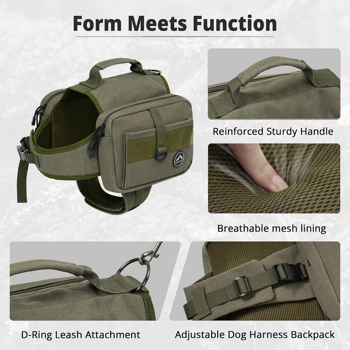 Himal Outdoors Dog Backpack & Saddle Bag - Green - image 2