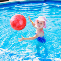 2 Pcs Playground Balls for Kids, Inflatable Bouncy Balls, Red - Red, Blue / 9 inch - image 3