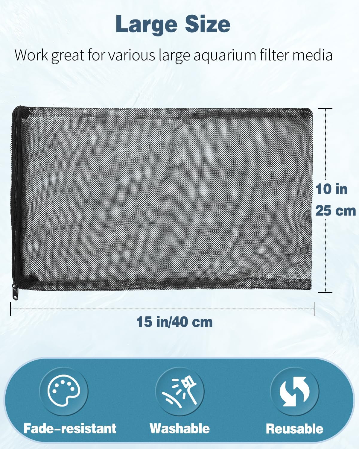 Pawfly 8 Pack Aquarium Filter Media Bags - Fine / 15" x 10" - image 2