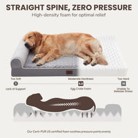 Orthopedic Large Dog Bed，Washable Dog Couch for XL Senior Dogs – Essentials for Dogs - Light Grey / 48"L x 35"W x 8"Th - image 2