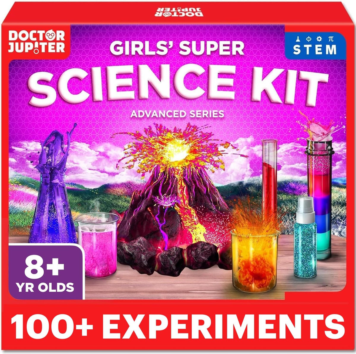 Doctor Jupiter Girls' First Science Experiments Kit for Kids Ages 4+ – Fun for Kids & Family - Girls' Super Science Kit: 8+