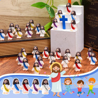 Bememo 50pcs Mini Jesus Loves You Religious Figures - Fresh Color - image 3