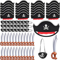 ZeeDix 9 Pcs Pirate Accessories for Kids - 72pcs Pirate Sets