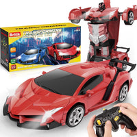 Transform Remote Control Car Toys for Boys 4-6 - Red