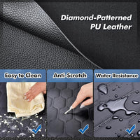3-in-1 Convertible PU Leather Dog Car Seat Extender & Booster Seat – 400lb Capacity, Waterproof, Hard Bottom, Scratch-Proof Hammock for Cars & SUVs-L