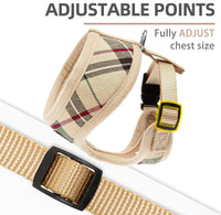 Pupteck Soft Mesh Dog Harness Sized and Leash Set Pet Puppy Cat - Beige / M (NECK: 14", CHEST: 17"-21") / Classic over-the-head harness - image 3