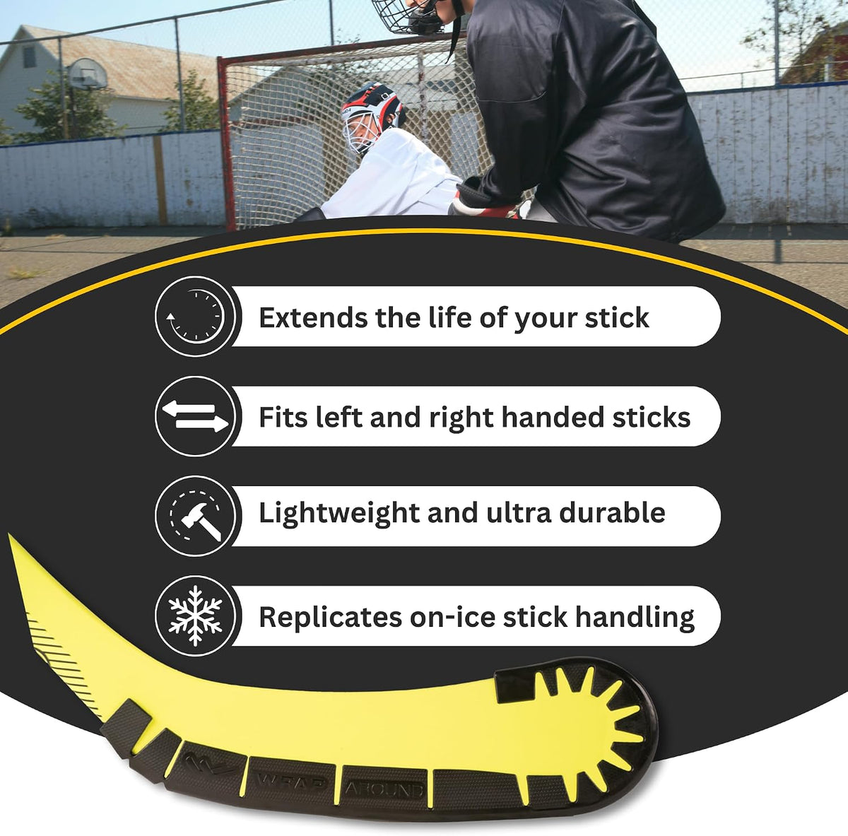 Wraparound Hockey Stick Blade Protector for Off Ice Training - Black / 1 Pack - image 3