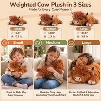 SQEQE Weighted Stuffed Animals Capybara Plush - Scotch Cow / Medium(13.8 Inch) - image 2