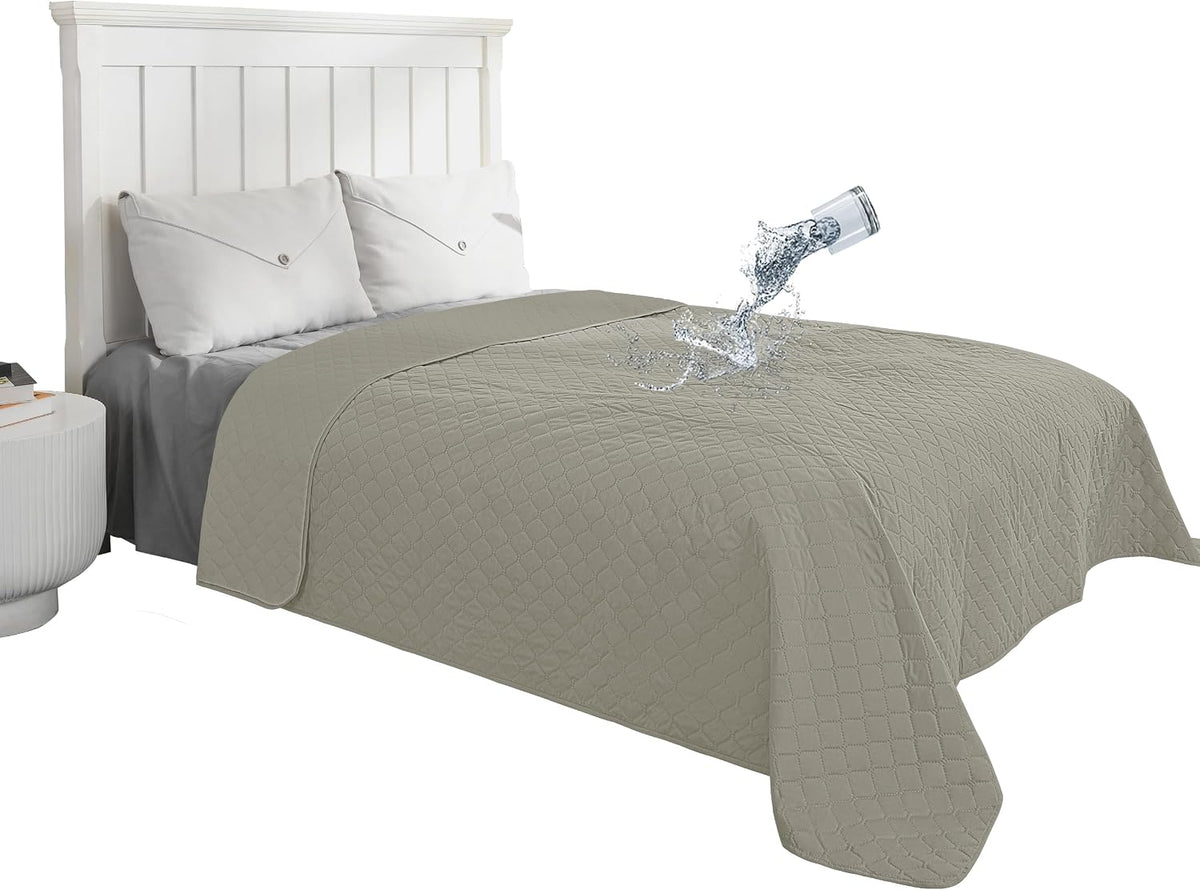 Easy-Going 100% Waterproof Dog Bed Cover Reversible Leak Proof Couch - Beige/Beige / 68x86 Inch