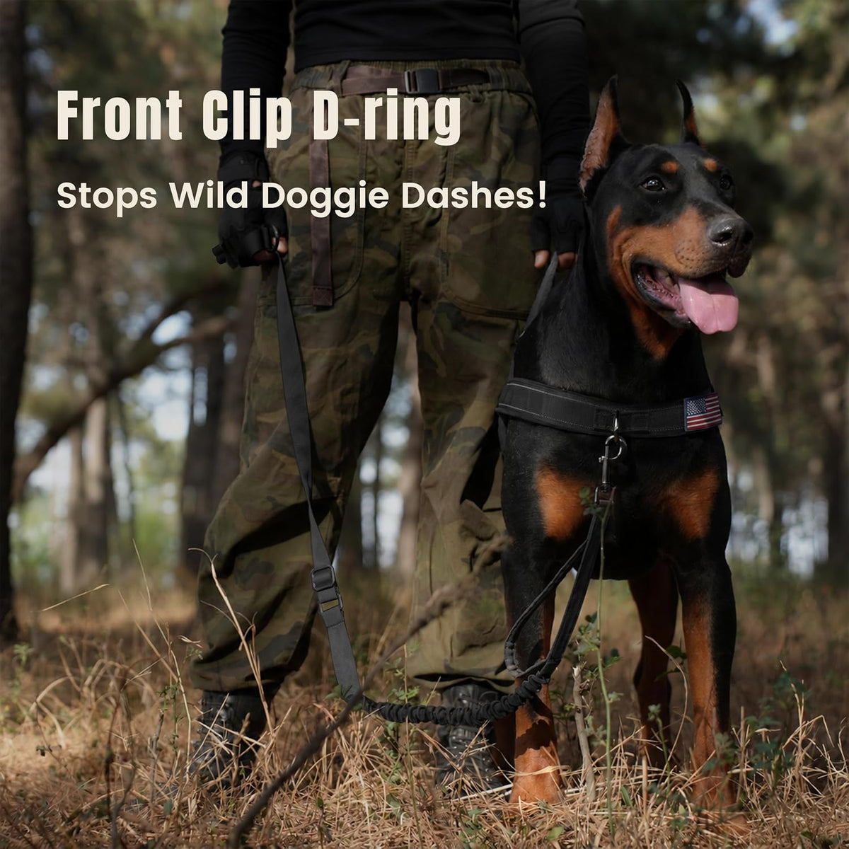 Forestpaw No Pull Dog Harness with Large Handle, Comfortable, L - XL: Chest 32-39", Fit 80-110 lbs / Black - image 3