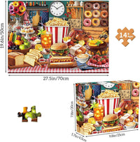 1000 Piece Puzzles for Adults, Premium Magic Book Jigsaw Puzzle – Fun for Kids & Family - Lumière's Banquet - image 3