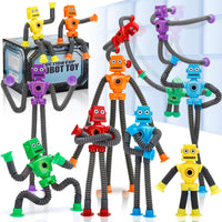 UrChoice 6 robot sensory pop tubes in red, yellow, blue, green, purple and orange - view 2