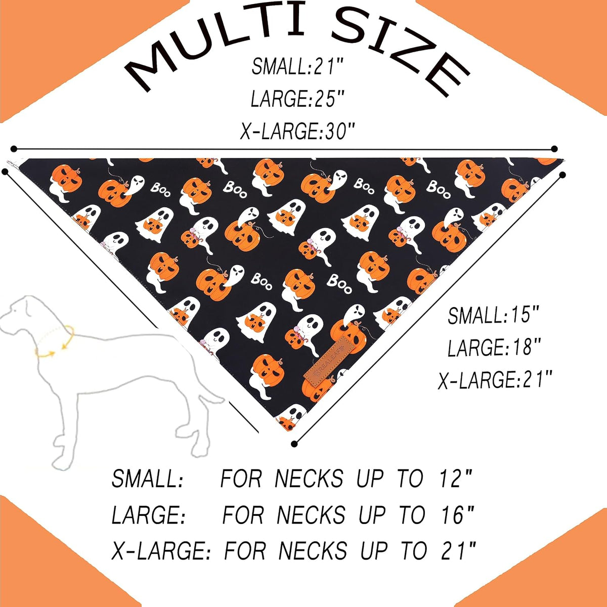 Halloween Dog Bandanas 2 Pack - Halloween 1 / X-Large - image 2