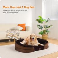 Orthopedic Waterproof Medium Dog Bed Sofa, Gel Memory Foam, 36" – Essentials for Dogs - Brown / Large(42 x 31 x 6.5 inch) - image 2