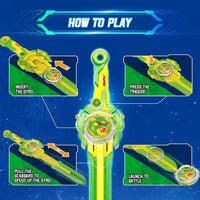 Infinity Nado sword launcher spinning top, Gale Wings metal battle top with sword-shaped launcher - view 15