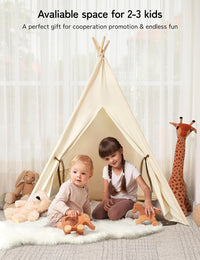besrey Teepee Tent for Kids - White / 47.2 inches x 47.2 inches x 61 inches - image 4