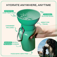 Springland 22oz Classic Portable Dog Water Bottle with Built-in Bowl - Black / 20oz Flip - image 4