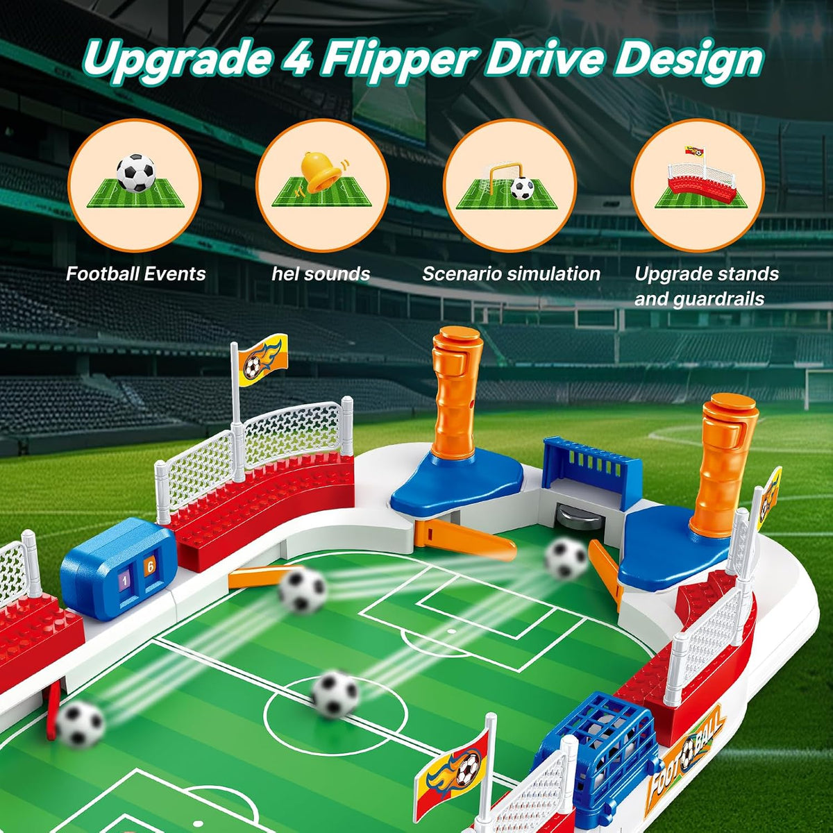 Mini Foosball Table Game for Kids Football Lover Ages 3-12 Board Games – Fun for Kids & Family - Standard version - image 3