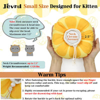 Soft cotton donut kitten cone with adjustable drawstring for cats 0-6 months - view 2