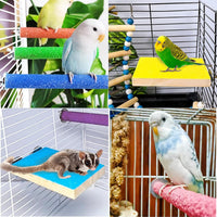 5pcs Bird Perch Stand Platform Natural Wood Parakeet Toys Cage - 7PCS - image 3