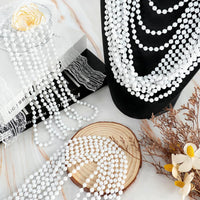SHAOQINLIN 12 PCS Gold Bead Necklace - White - image 4
