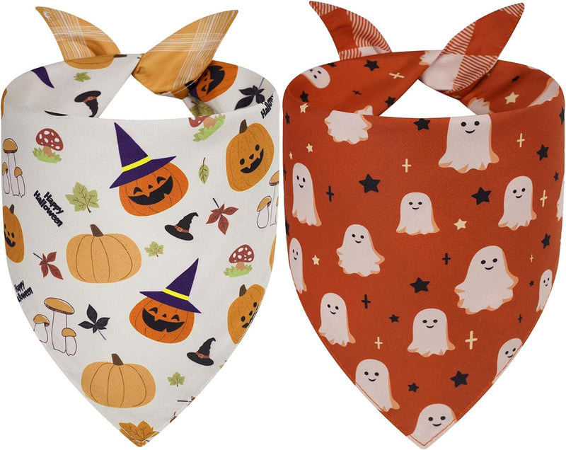 Halloween Dog Bandanas Large 2PCS - Hween-26-Mm Monster / X-Large