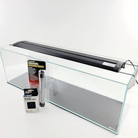 Lifegard Aquatics 6 Gallon Long Ultra Clear Low Iron Bookshelf Aquarium Kit - Heater, LED Light and Algae pad Included