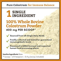 Wholistic Pet Organics Pure Colostrum - 1 Oz - Dog Allergy Relief & Itchy Skin Treatment, Senior Dog Supplements & Immune Support, Licking Paws, Anti Itch for Dogs and Cats