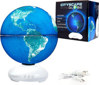 USA Toyz Illuminated World Globe with Stand - 7.9" Diameter