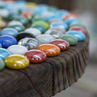 HappyFiller 2 Lb Matted Flat Marbles - Multicolor / 1 LB - image 4