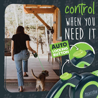Mighty Paw Retractable Dog Leash, for Large Dogs, Auto-Locking - Original Green / 50 - 110 lbs - image 2