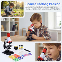 Little World Kids Microscope with LED Light - Red - image 3
